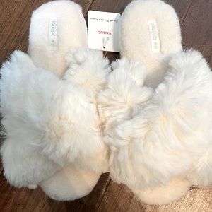 New white Halucci slippers